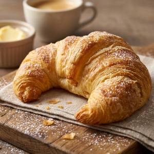 Un croissant fait par les boulangerie Les pains du soleil